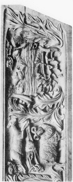 VIPortion
of a Carved Oak PanelThe Sheepfold.