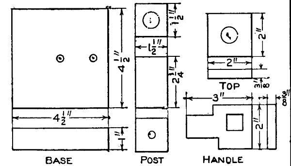 Woodworking plans for mission style candlestick.
